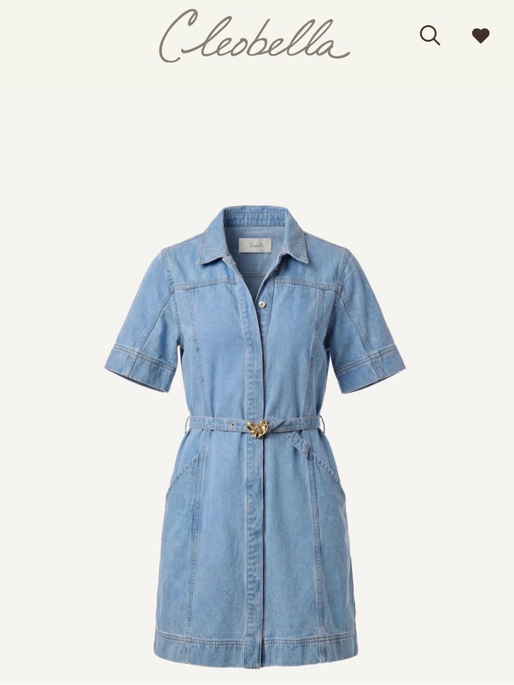 NIB Cleobella Whitney denim dress- small
